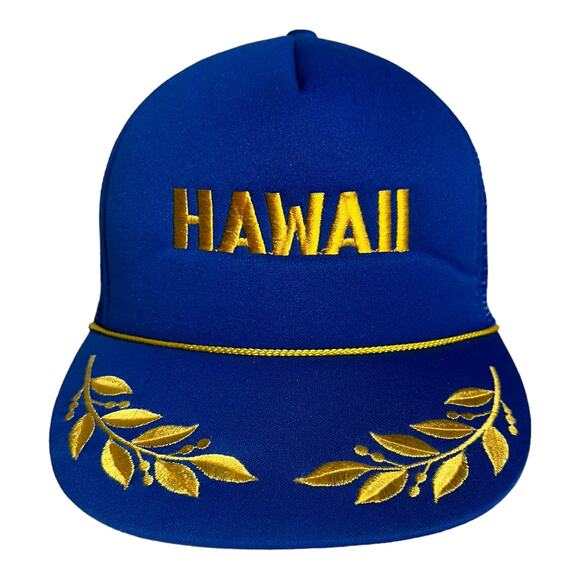 Vintage Hawaii Rope Laced Snapback Trucker Hat - Picture 1 of 2